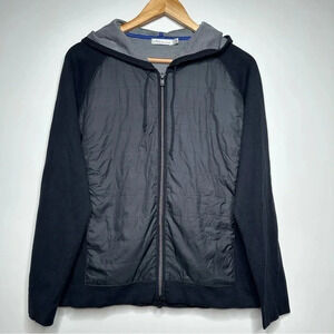 Peter Millar Women’s Navy Quilted Zip Up Hooded Sweatshirt Size Large